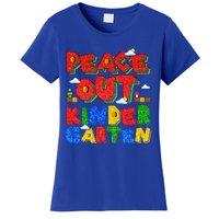 Peace Out Kindergarten Goodbye Kindergarten Hello Summer Gift Women's T-Shirt