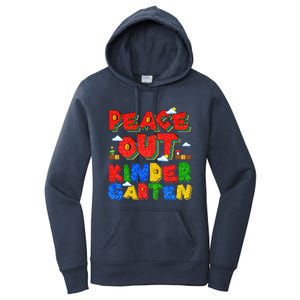 Peace Out Kindergarten Goodbye Kindergarten Hello Summer Gift Women's Pullover Hoodie