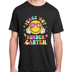 Peace Out Kindergarten Last Day Of Shool Adult ChromaSoft Performance T-Shirt