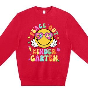 Peace Out Kindergarten Last Day Of Shool Premium Crewneck Sweatshirt