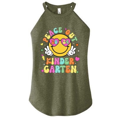 Peace Out Kindergarten Last Day Of Shool Women’s Perfect Tri Rocker Tank