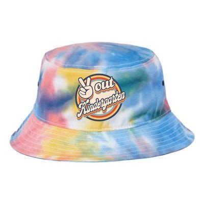 Peace Out Kindergarten Retro Graduation Class Of 2022 Gift Tie Dye Newport Bucket Hat