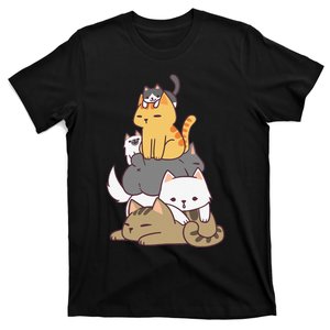 Pile Of Kitty Cats Funny Cute Cat Lover  T-Shirt