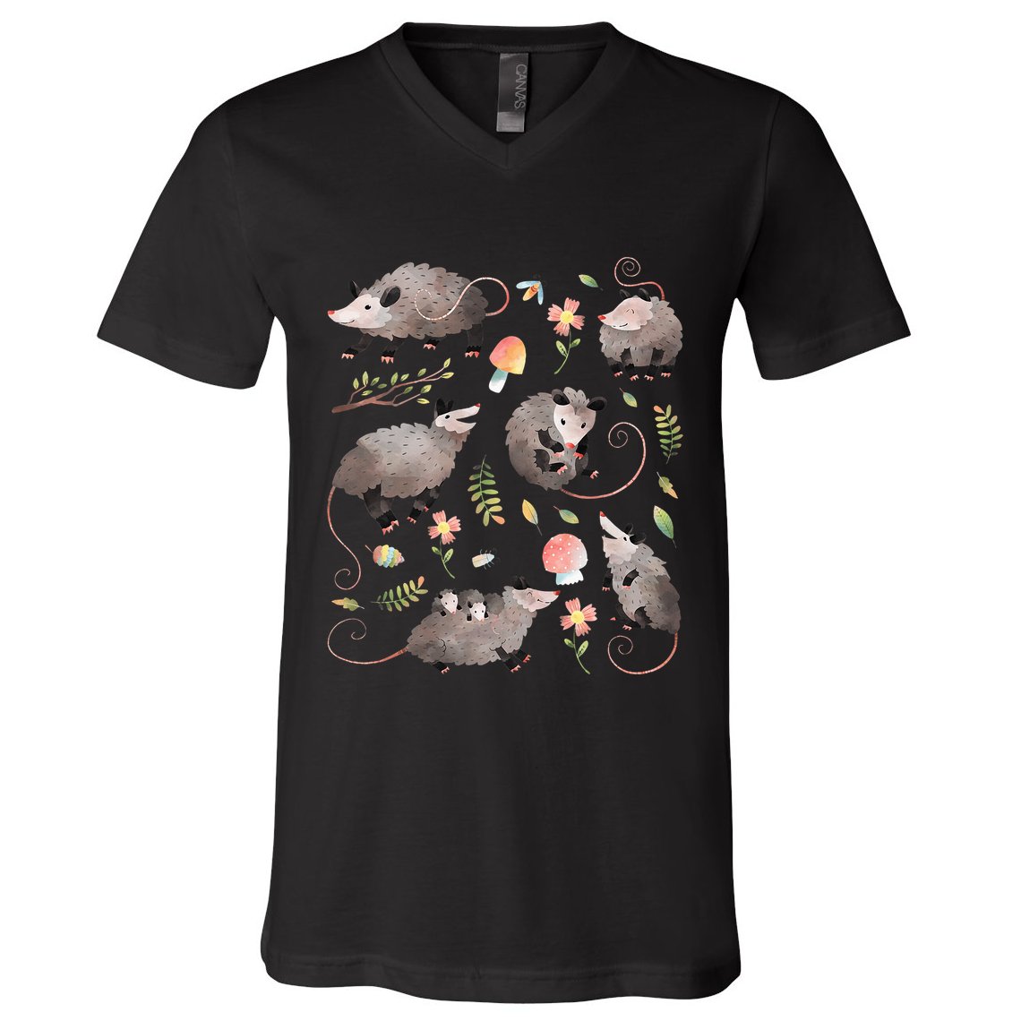 Possum Opossum Lover Owner Cottagecore Kawaii V-Neck T-Shirt