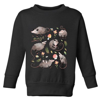 Possum Opossum Lover Owner Cottagecore Kawaii Toddler Sweatshirt