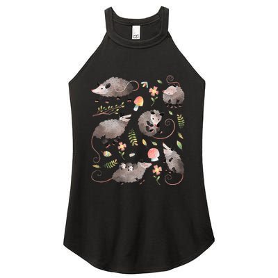 Possum Opossum Lover Owner Cottagecore Kawaii Women's Perfect Tri Rocker Tank