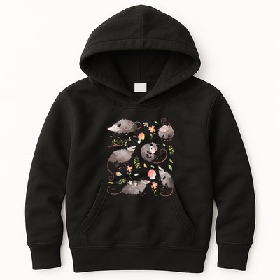 Possum Opossum Lover Owner Cottagecore Kawaii Kids Hoodie