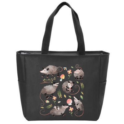 Possum Opossum Lover Owner Cottagecore Kawaii Zip Tote Bag