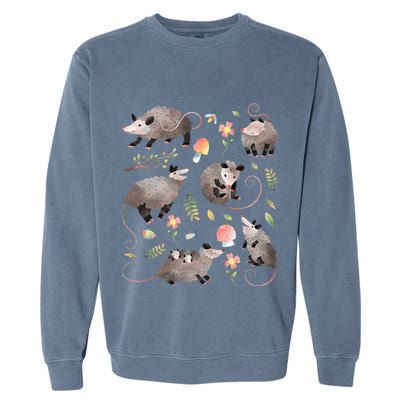 Possum Opossum Lover Owner Cottagecore Kawaii Garment-Dyed Sweatshirt