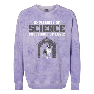 Professor Of Logic At The University Science Syllogistic Colorblast Crewneck Sweatshirt