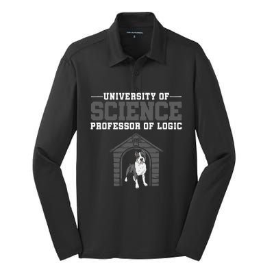 Professor Of Logic At The University Science Syllogistic Silk Touch Performance Long Sleeve Polo