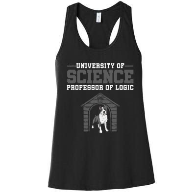 Professor Of Logic At The University Science Syllogistic Women's Racerback Tank