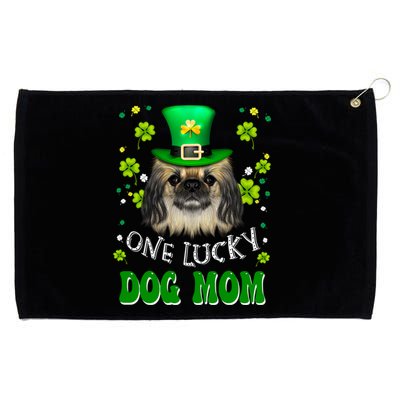 Pekingese One Lucky Dog Mom Funny Dogs Lover St Patricks Day Gift Grommeted Golf Towel