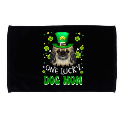 Pekingese One Lucky Dog Mom Funny Dogs Lover St Patricks Day Gift Microfiber Hand Towel