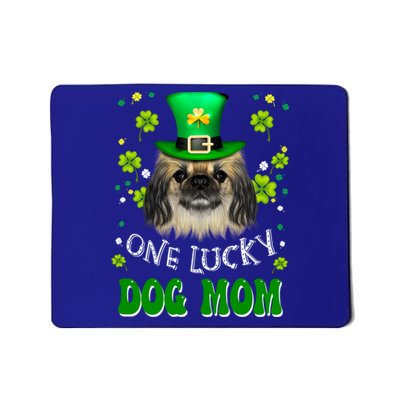 Pekingese One Lucky Dog Mom Funny Dogs Lover St Patricks Day Gift Mousepad