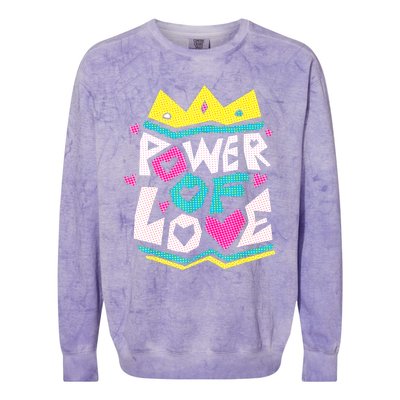 POWER OF LOVE Valentines Day Women I Love You Colorblast Crewneck Sweatshirt