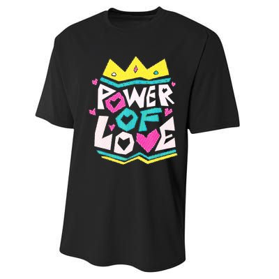 POWER OF LOVE Valentines Day Women I Love You Performance Sprint T-Shirt