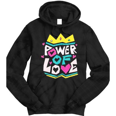 POWER OF LOVE Valentines Day Women I Love You Tie Dye Hoodie