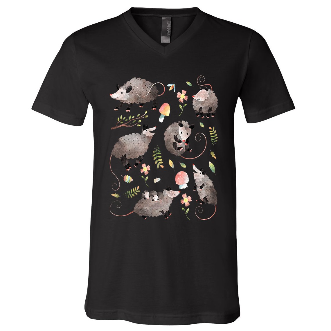 Possum Opossum Lover Owner Cottagecore Cute Kawaii V-Neck T-Shirt