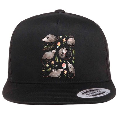 Possum Opossum Lover Owner Cottagecore Cute Kawaii Flatbill Hat