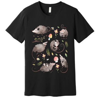 Possum Opossum Lover Owner Cottagecore Cute Kawaii Premium T-Shirt