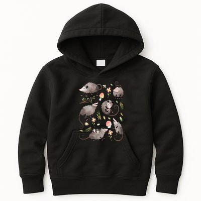 Possum Opossum Lover Owner Cottagecore Cute Kawaii Kids Hoodie
