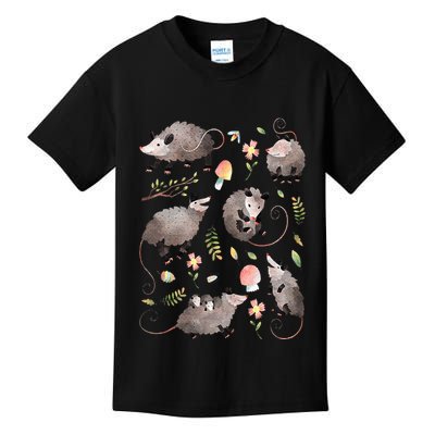 Possum Opossum Lover Owner Cottagecore Cute Kawaii Kids T-Shirt