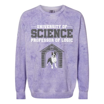Professor Of Logic At The University Of Science Syllogistic Colorblast Crewneck Sweatshirt