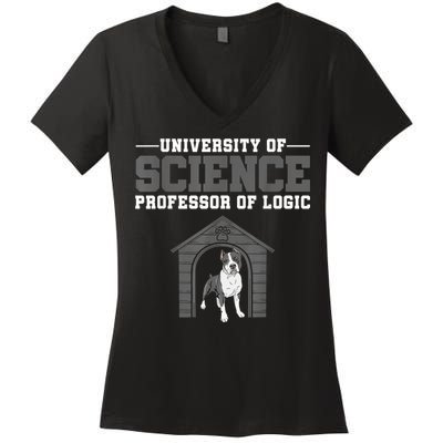 Professor Of Logic At The University Of Science Syllogistic Women's V-Neck T-Shirt