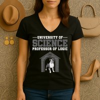 Professor Of Logic At The University Of Science Syllogistic Women's V-Neck T-Shirt