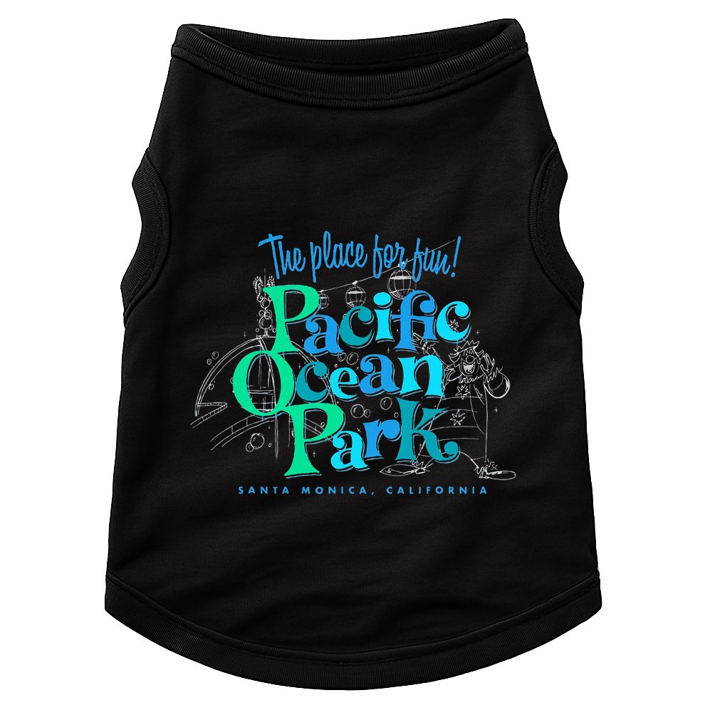 Pacific Ocean Los Angeles Park Retro Vintage Doggie Tank