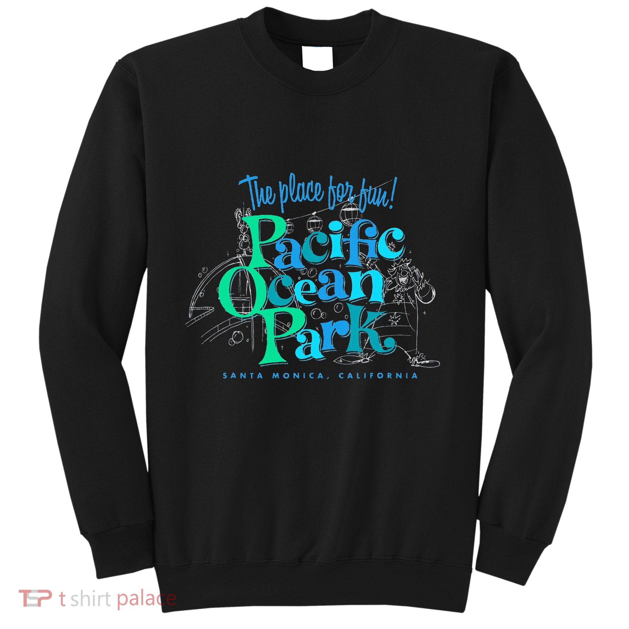 Pacific Ocean Los Angeles Park Retro Vintage Sweatshirt