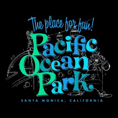 Pacific Ocean Los Angeles Park Retro Vintage T-Shirt