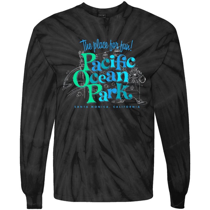 Pacific Ocean Los Angeles Park Retro Vintage Tie-Dye Long Sleeve Shirt