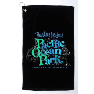 Pacific Ocean Los Angeles Park Retro Vintage Golf Towel