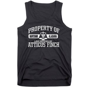 Property Of Law Offices Of Atticus Finch Maycomb Alabama Tank Top