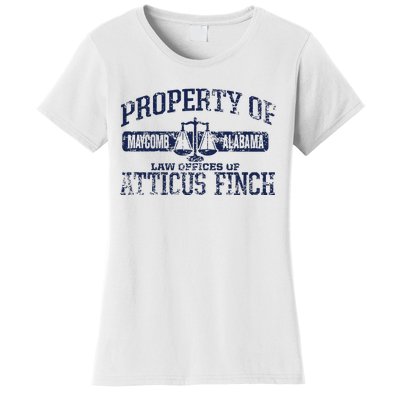 Property Of Law Offices Of Atticus Finch Maycomb Distressed Women's T-Shirt