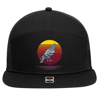 Pigeon Owner Lover Gifts Pigeon Love Gift 7 Panel Mesh Trucker Snapback Hat