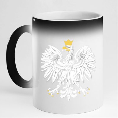 Poland Pride Vintage Eagle 11oz Black Color Changing Mug