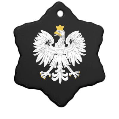 Poland Pride Vintage Eagle Ceramic Star Ornament