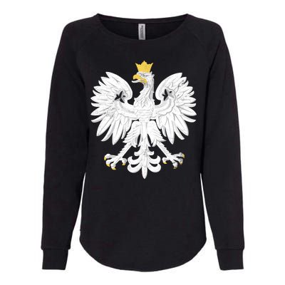 Poland Pride Vintage Eagle Womens California Wash Sweatshirt