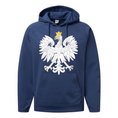 Poland Pride Vintage Eagle Performance Fleece Hoodie