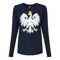 Poland Pride Vintage Eagle Womens Cotton Relaxed Long Sleeve T-Shirt