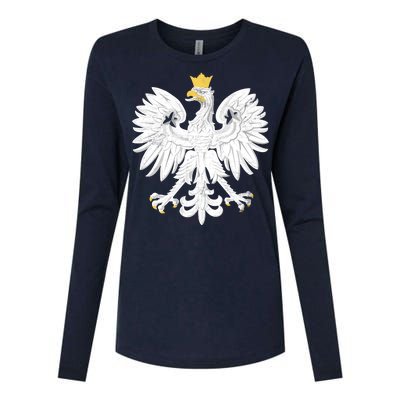 Poland Pride Vintage Eagle Womens Cotton Relaxed Long Sleeve T-Shirt