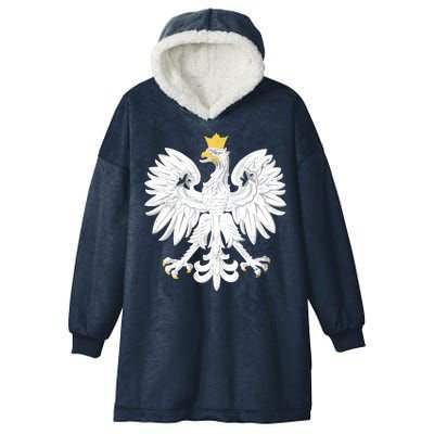 Poland Pride Vintage Eagle Hooded Wearable Blanket