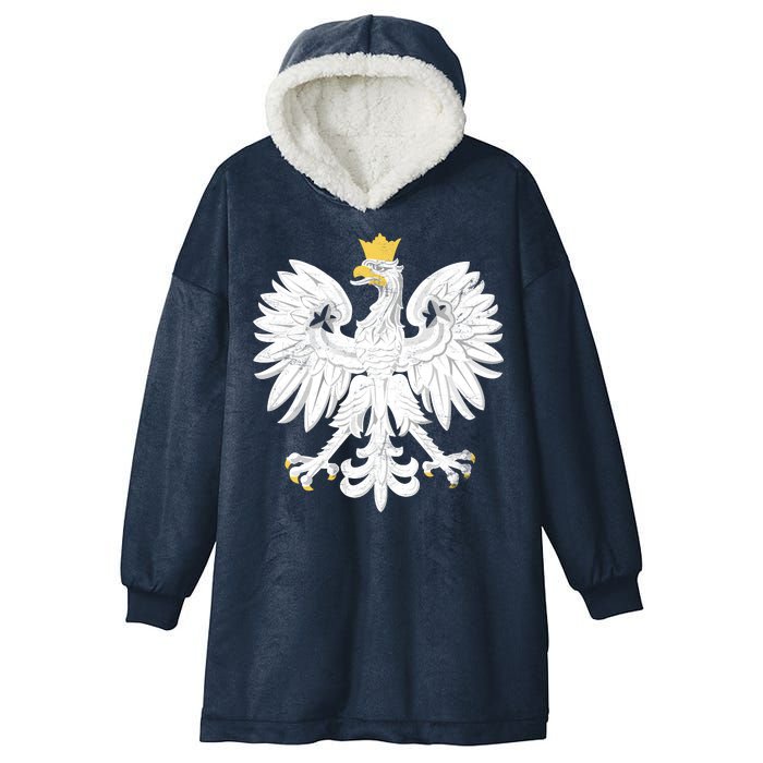 Poland Pride Vintage Eagle Hooded Wearable Blanket