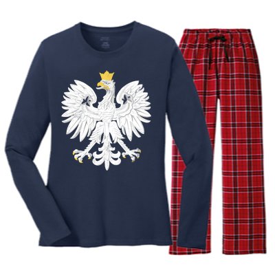 Poland Pride Vintage Eagle Women's Long Sleeve Flannel Pajama Set 