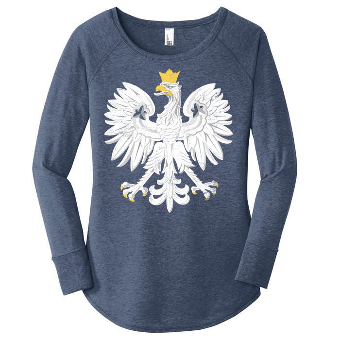 Poland Pride Vintage Eagle Women's Perfect Tri Tunic Long Sleeve Shirt