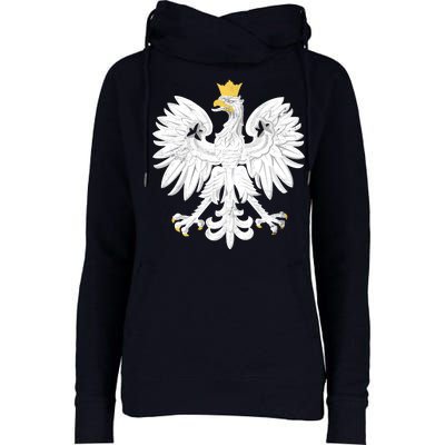 Poland Pride Vintage Eagle Womens Funnel Neck Pullover Hood