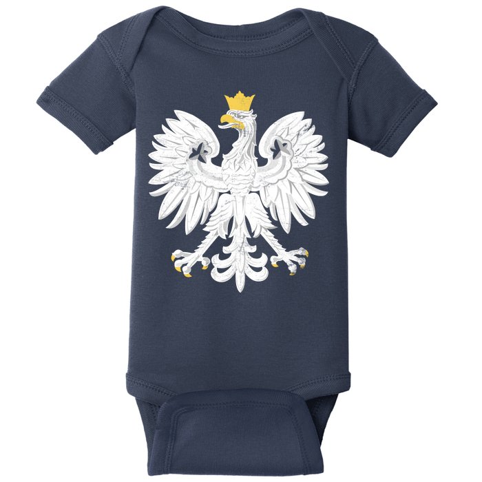 Poland Pride Vintage Eagle Baby Bodysuit